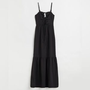 H&M Divided Black Long Cut-Out Dress size M